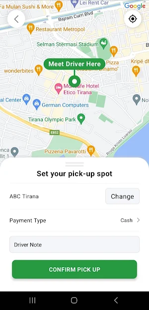 Thirr taxi Tirana Screenshot 2