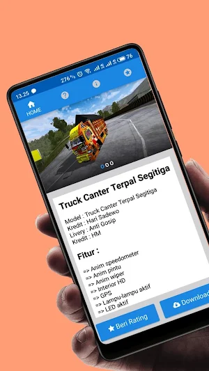 Mod Bussid Truck Canter Terpal Segitiga Screenshot 1
