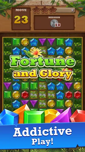 Jungle Gem Blast: Match 3 Jewel Crush Puzzles Screenshot 3