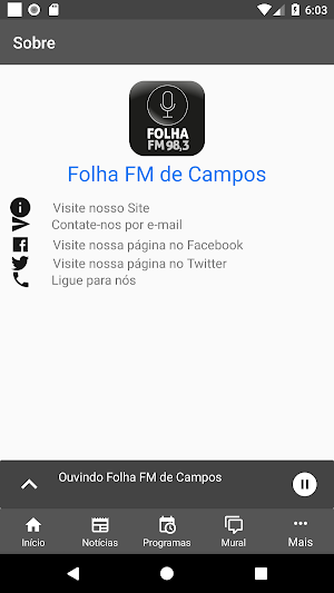 Folha FM 98,3 Screenshot 3