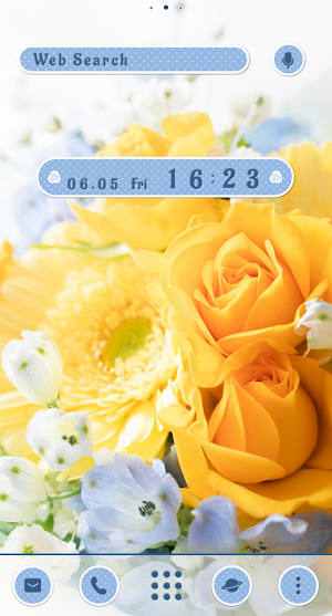 Yellow Rose Bouquet Theme Screenshot 3