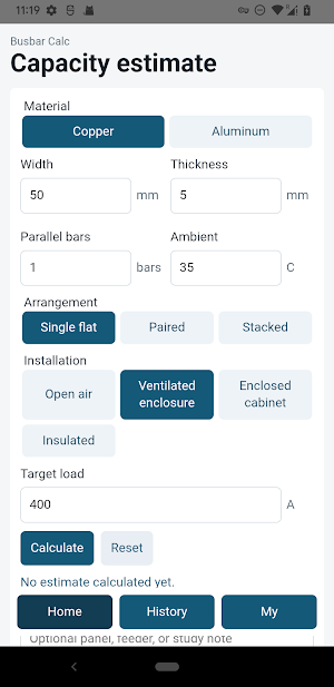 Busbar Calc Screenshot 1