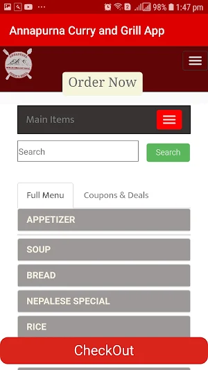 Curry and Kebob Restaurant Screenshot 2