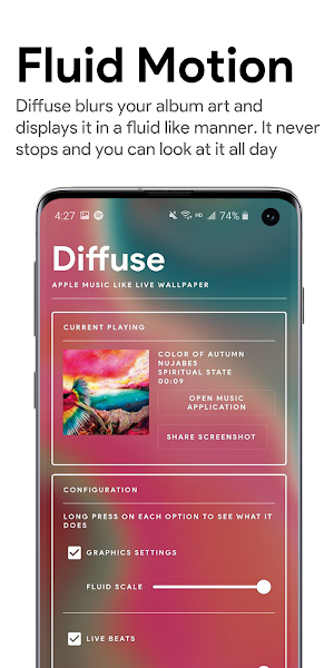 Diffuse Music Live Wallpaper Screenshot 1