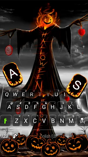 Halloween Monster Keyboard Background Screenshot 1