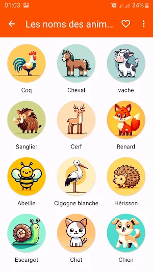 Les animaux en français Screenshot 0