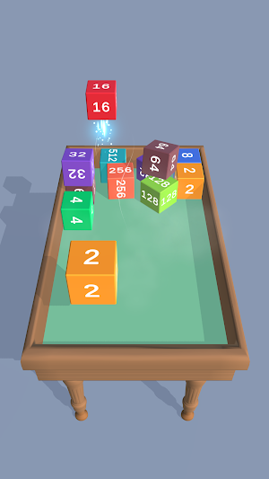 Physics Chain Cube 3D Merge Screenshot 1