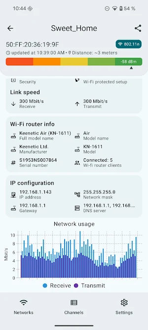 Wi-Fi scanner network analyzer Screenshot 3