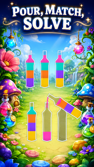 Magic bottle sort puzzle Screenshot 1