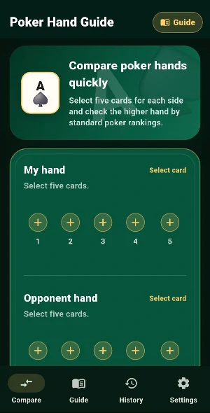 Poker Hand Guide Screenshot 0