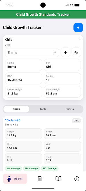 Child Growth Standards Tracker Screenshot 0