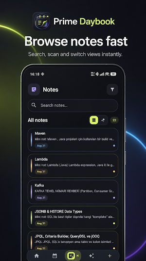 Prime Daybook Screenshot 1
