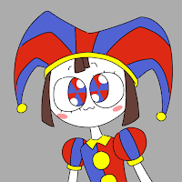 Pomni Cute Digital Wallpaper