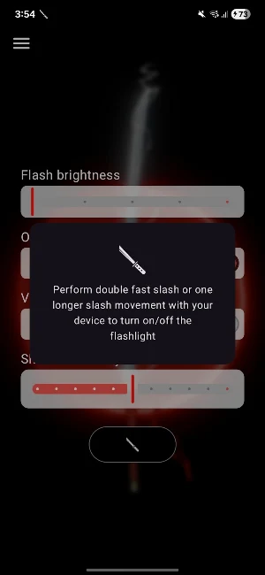 Shake Flashlight Katana Screenshot 0