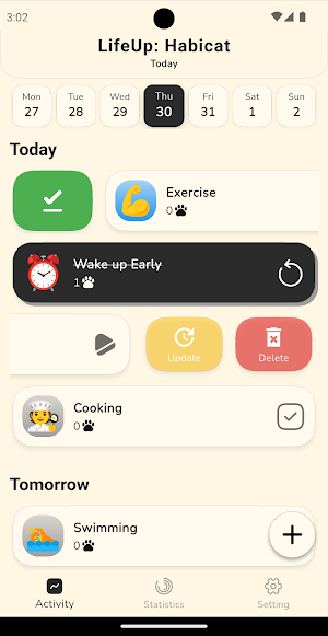 Habicat: Habit Tracker Screenshot 1