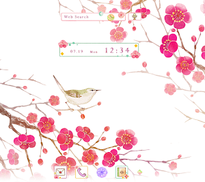 Beautiful Wallpaper New Year Plum Blossoms Theme Screenshot 0