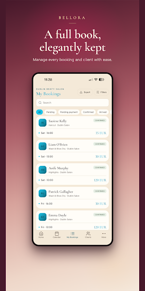 Bellora: Salon Booking Manager Screenshot 2