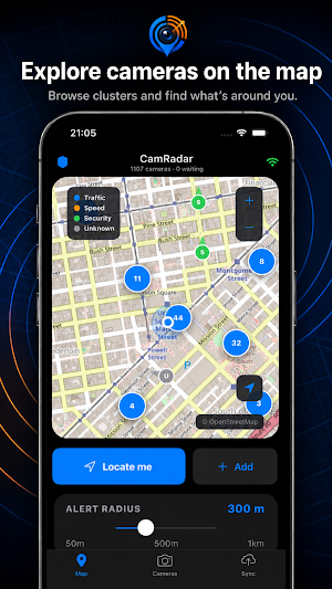 CamRadar: Camera Map Screenshot 1