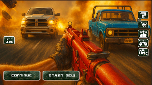 Car Shooter vs Highway Robbers Screenshot 0