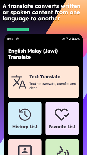 English Malay (Jawi) Translate Screenshot 1