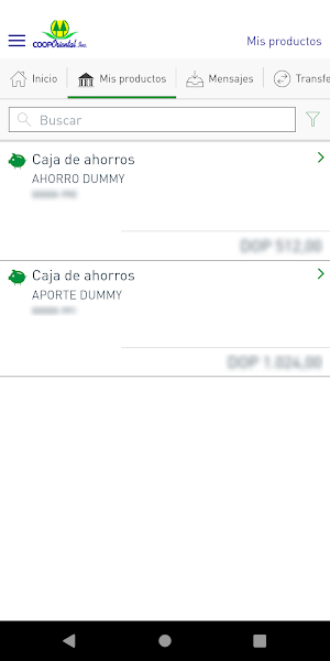 Internet Banking CoopOriental Screenshot 2