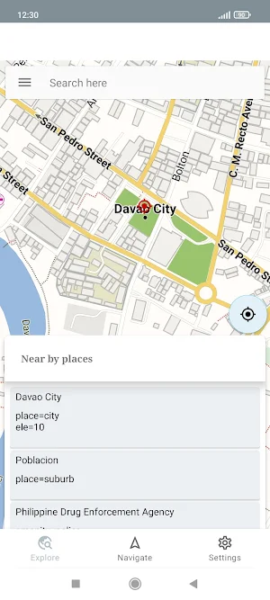 Davao City Philippines Offline Map Screenshot 0
