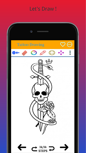 How to Draw Flowers Tattoo Screenshot 3