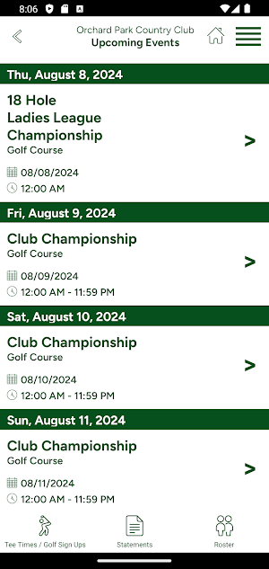 Orchard Park Country Club Screenshot 3