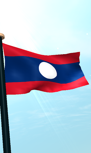 Laos Flag 3D Live Wallpaper Screenshot 3