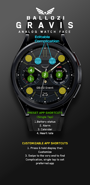 BALLOZI GRAVIS Watch Face Screenshot 3