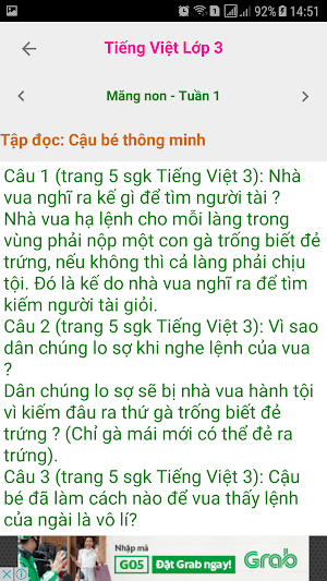 Tieng Viet Lop 3 Screenshot 1