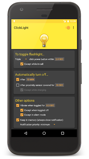 ClickLight: Fastest flashlight Screenshot 0