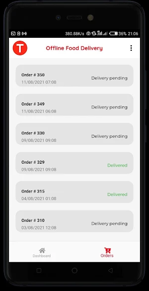 Offline Ordering - Tcouriers Screenshot 3