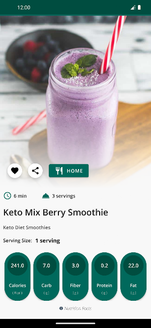 Keto Diet Smoothie Recipes Screenshot 1