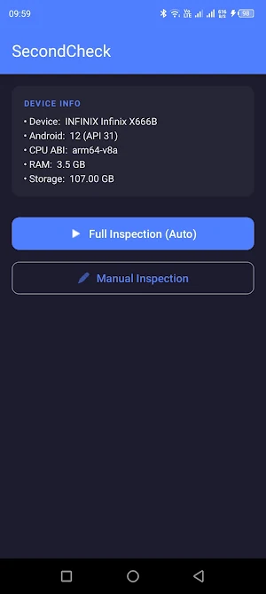 SecondCheck: Device Info Test Screenshot 0