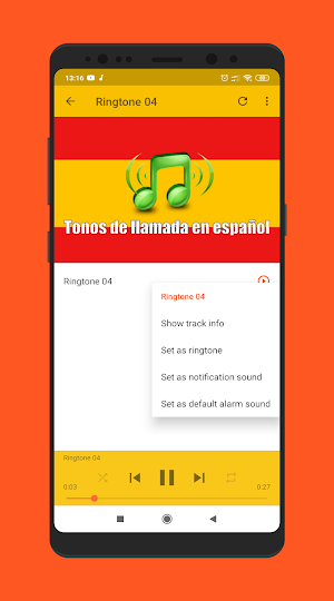 Spanish Music Ringtones  MP3 Screenshot 2