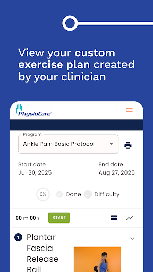 PhysioCare Screenshot 1