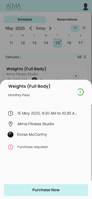 Alma Fitness Studio Screenshot 0
