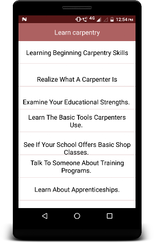 Learn carpentry - Guide Screenshot 1
