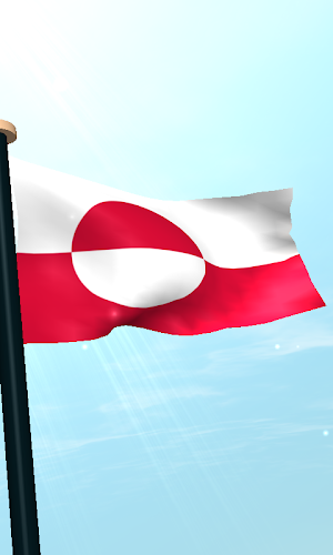 Greenland Flag 3D Wallpaper Screenshot 3
