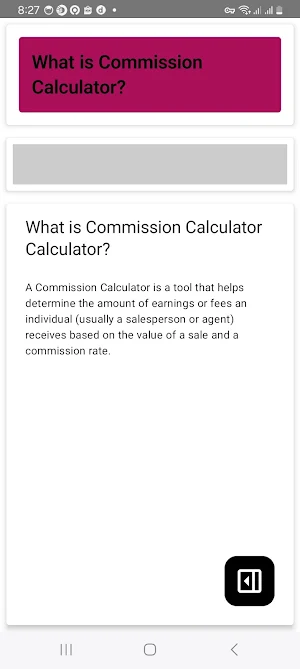 Commission Calculator Screenshot 2