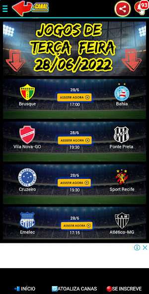 ASSISTIR FUTEBOL AO VIVO HD Screenshot 3
