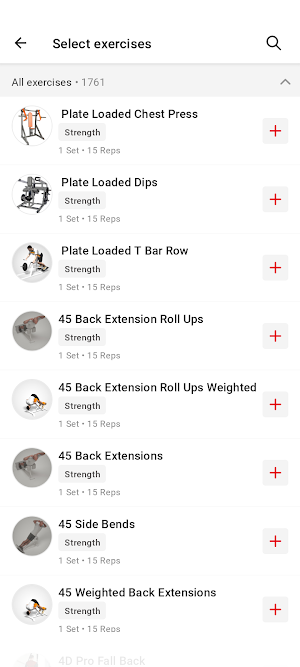 SG Fitness App Screenshot 3