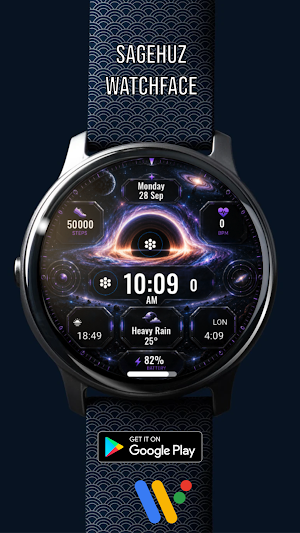 A167 Blackhole watchface Screenshot 1