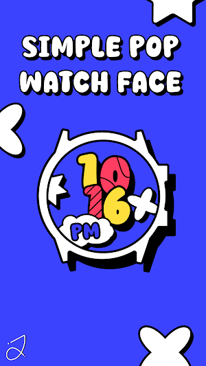 Simple Pop Watch Face Screenshot 0