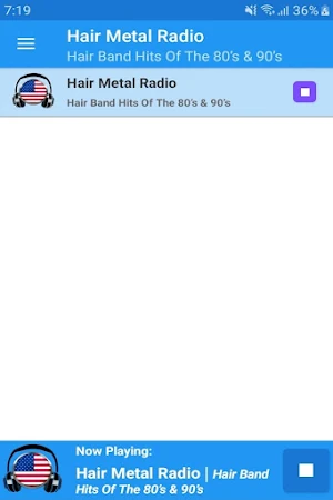 Hair Metal Radio App Screenshot 0