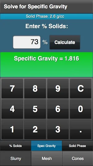 Slurry Calculator Screenshot 0