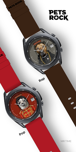 Pop | Pets Rock watch face Screenshot 3