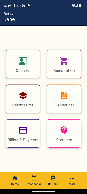 WUV Student Screenshot 1