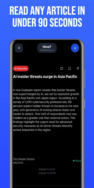 NineT: AI News Briefing Screenshot 0
